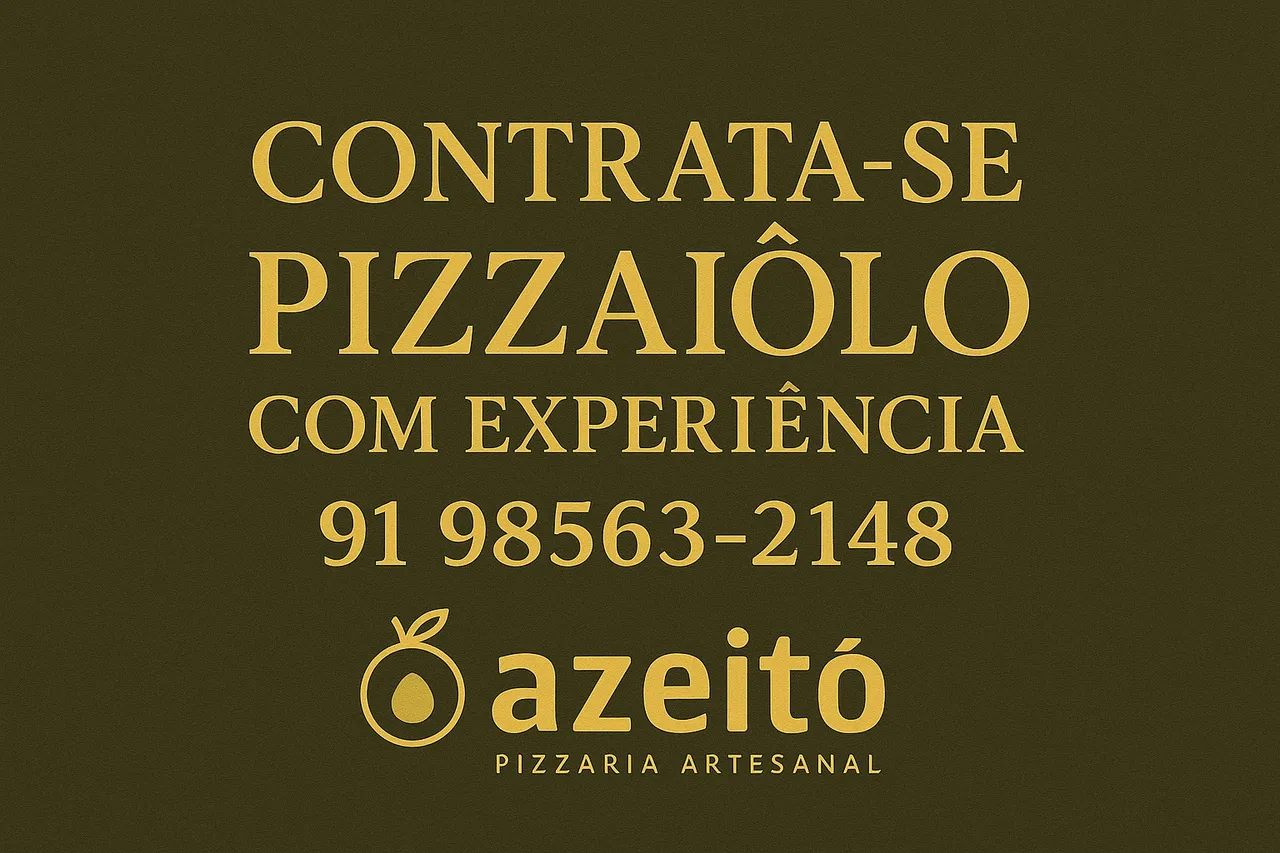 Contrata-se pizzaiolo