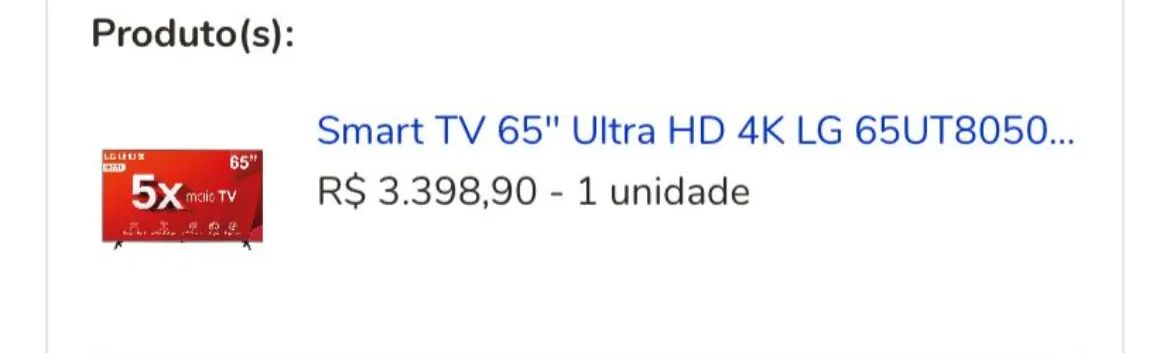 Smart TV LG 65UT8050 65 polegadas Ultra HD 4K