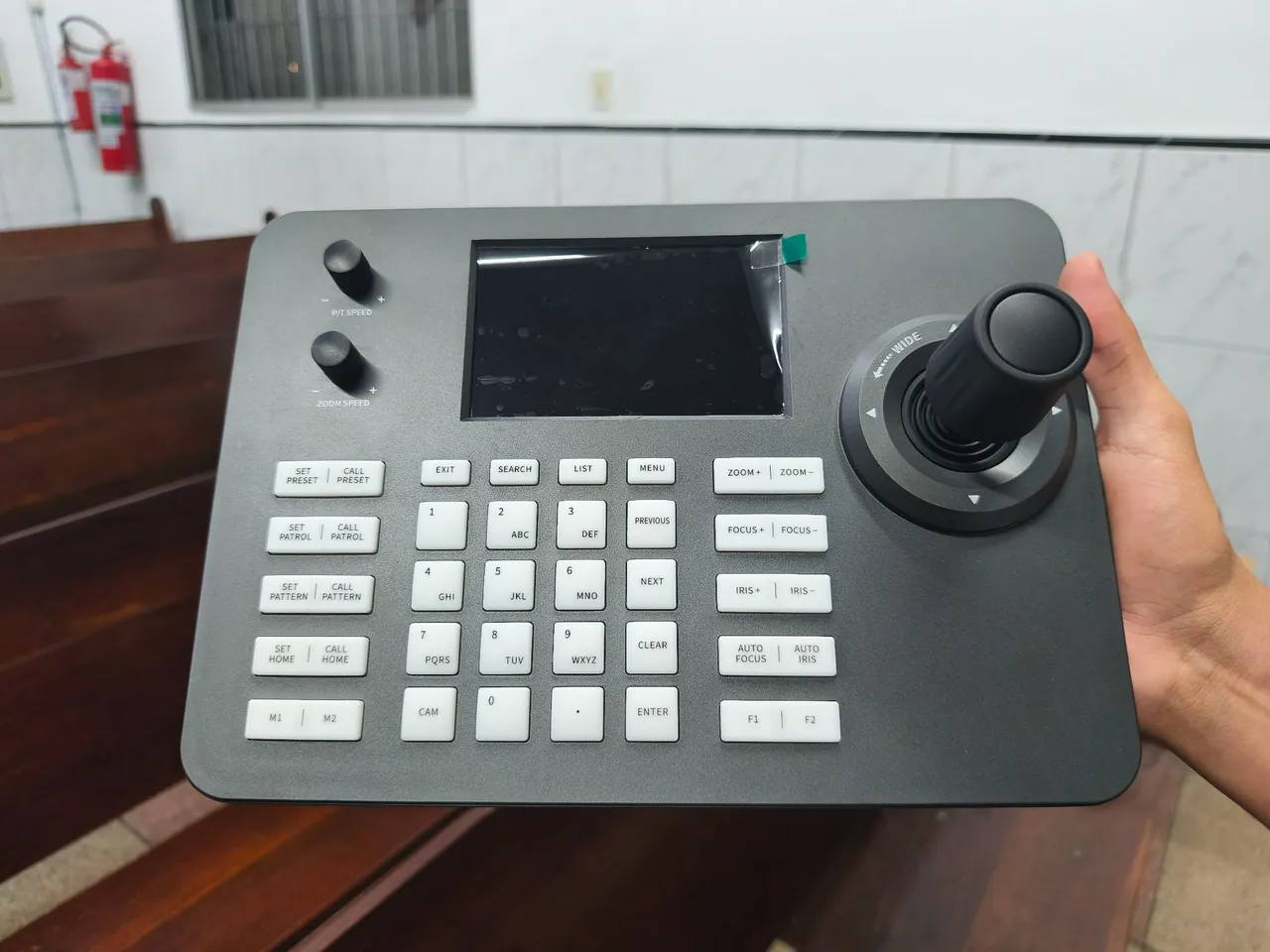 Controlador Ptz Hsility Poe Network 4d Joystick Com Lcd De 5