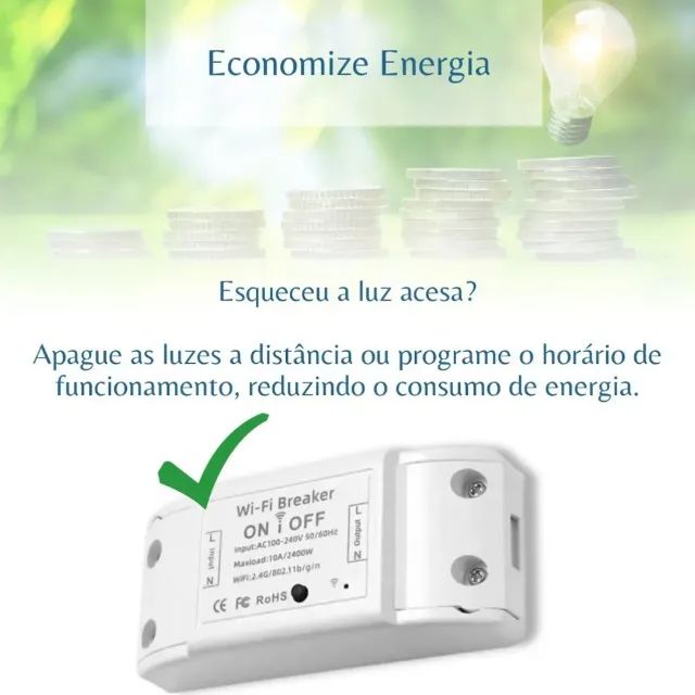 Interruptor Inteligente Wi-Fi 10A - Controle via SmartLife, Alexa & Google - Foto 3
