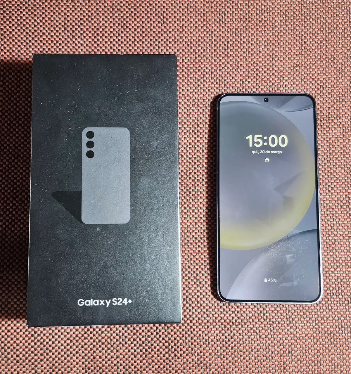 S24+ plus 256gb preto completo com nota fiscal 
