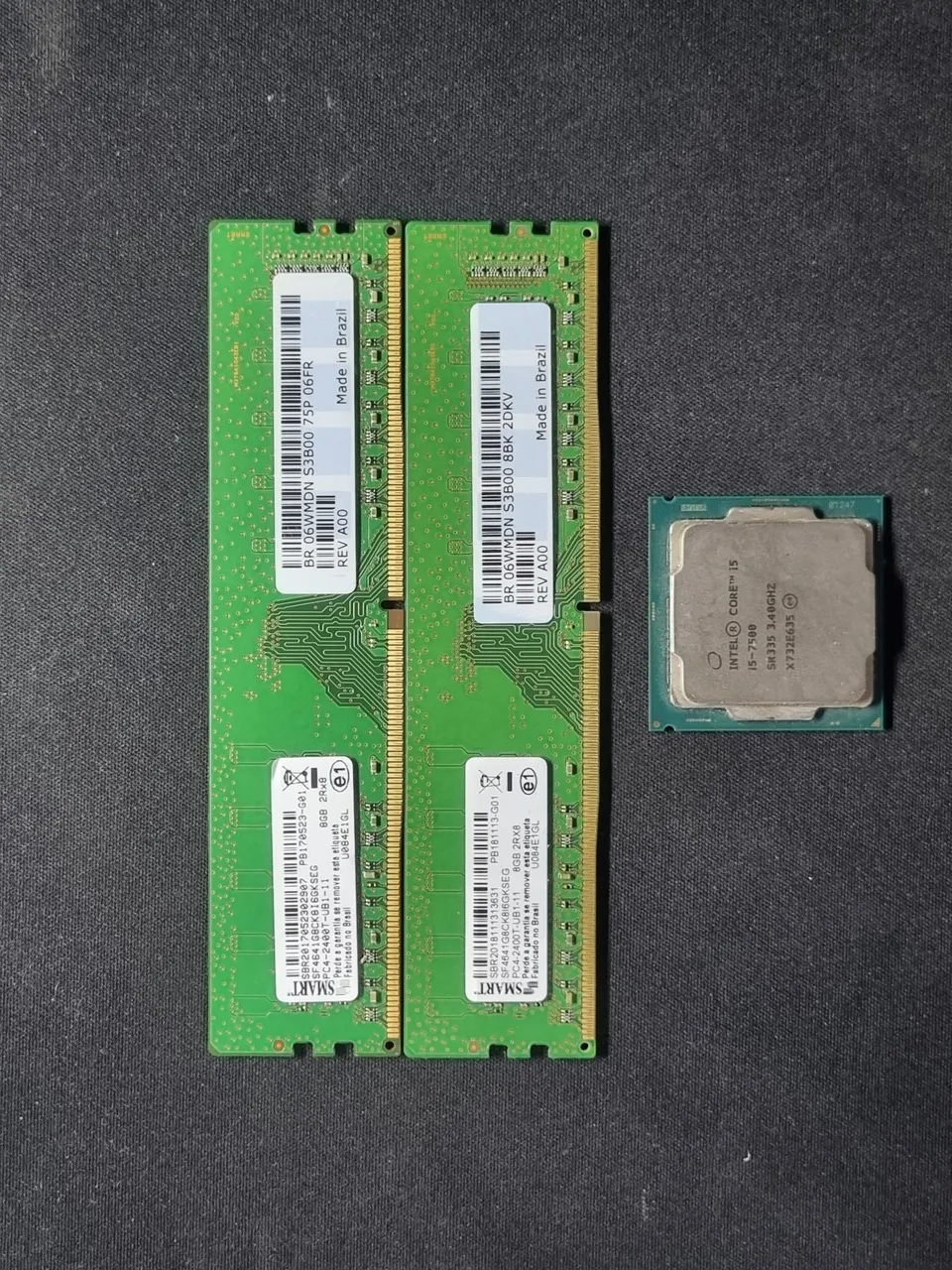 Kit Memória RAM 16GB DDR4 + Processador Intel Core i5-7500