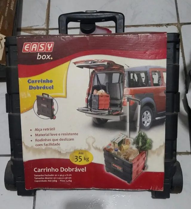 carrinho dobrável novo na caixa