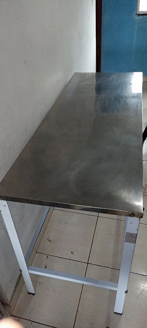 Mesa tampo inox 1,60 x 60cm - Foto 2