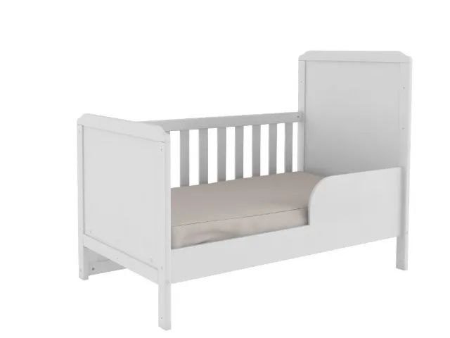 Roupeiro Lumi 4 Portas + Berço Americano Cloe, 100% MDF - Peroba  - Foto 4