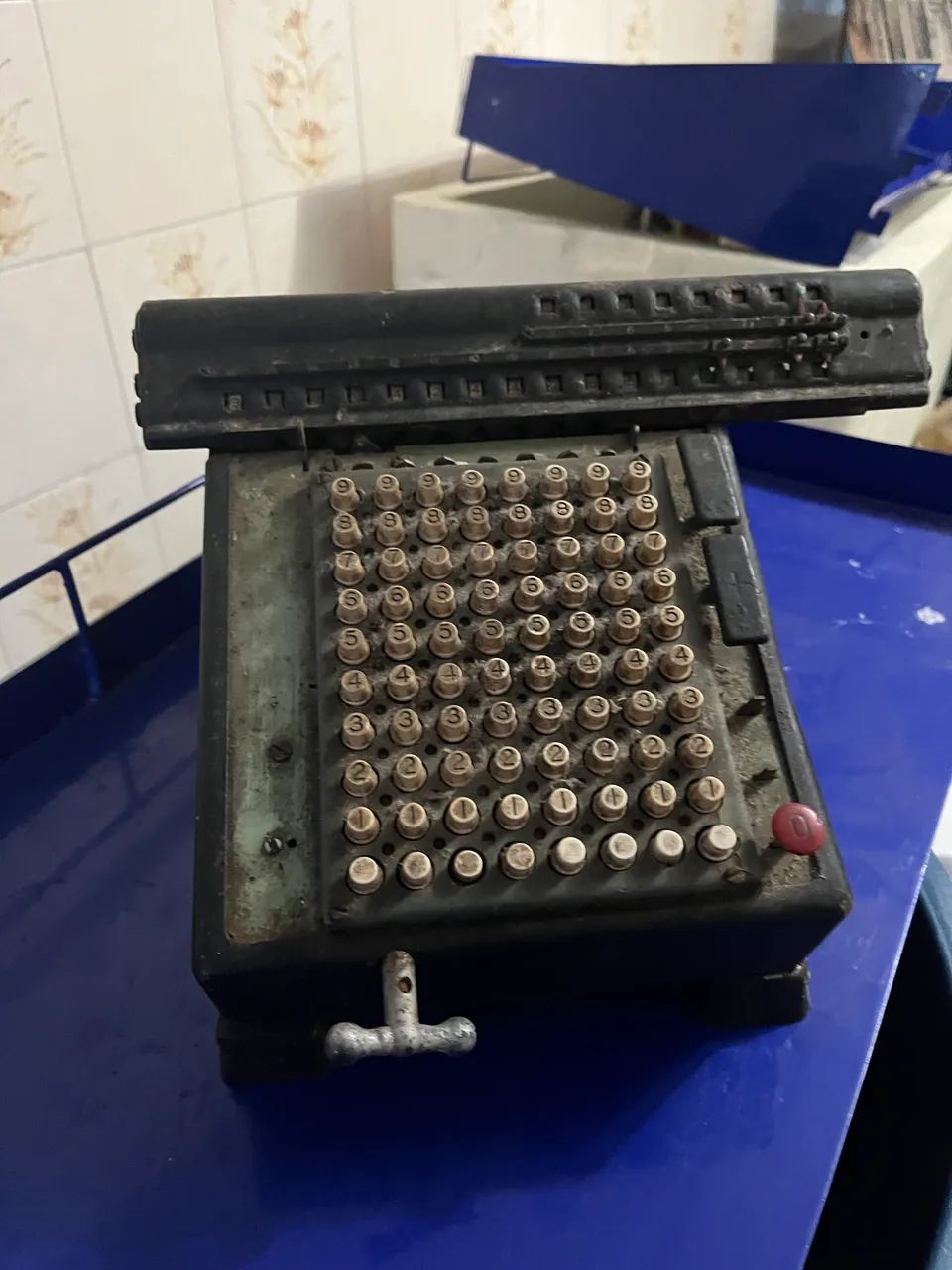 Máquina de calcular antiga rara 