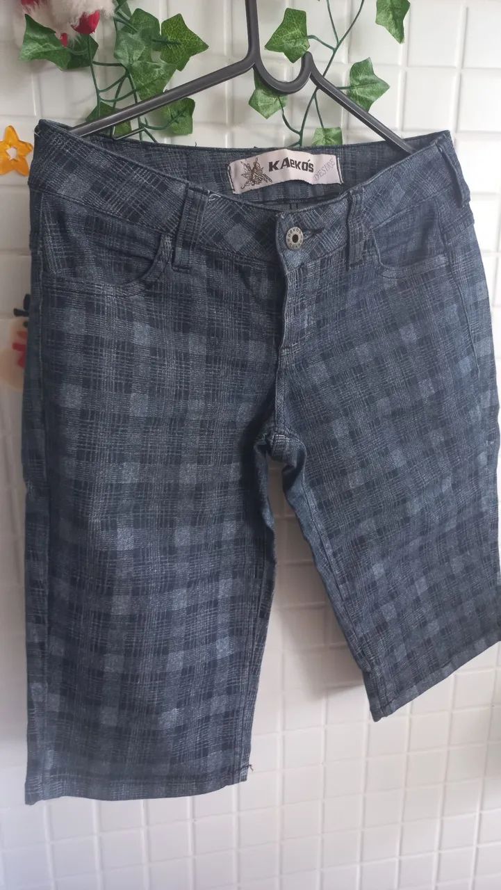 Bermuda jeans com elastano tam. 40 - Foto 2