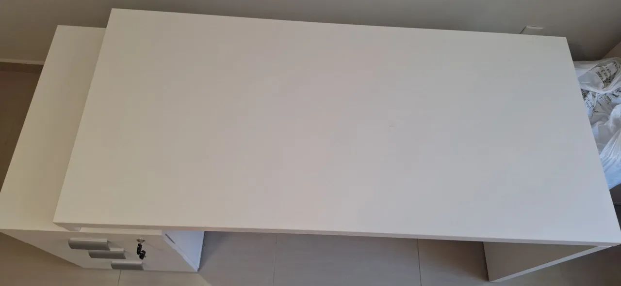 Escrivaninha Branca Simples - Foto 4