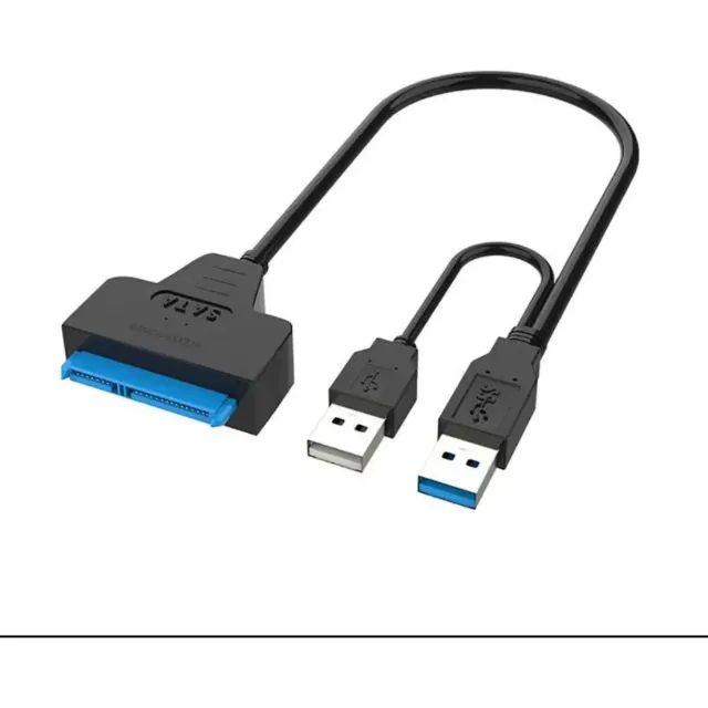 Cabo Conversor Adaptador Usb 3.0 Sata entrada para fonte de 12v ate 4tb pode retirar Goian - Foto 2