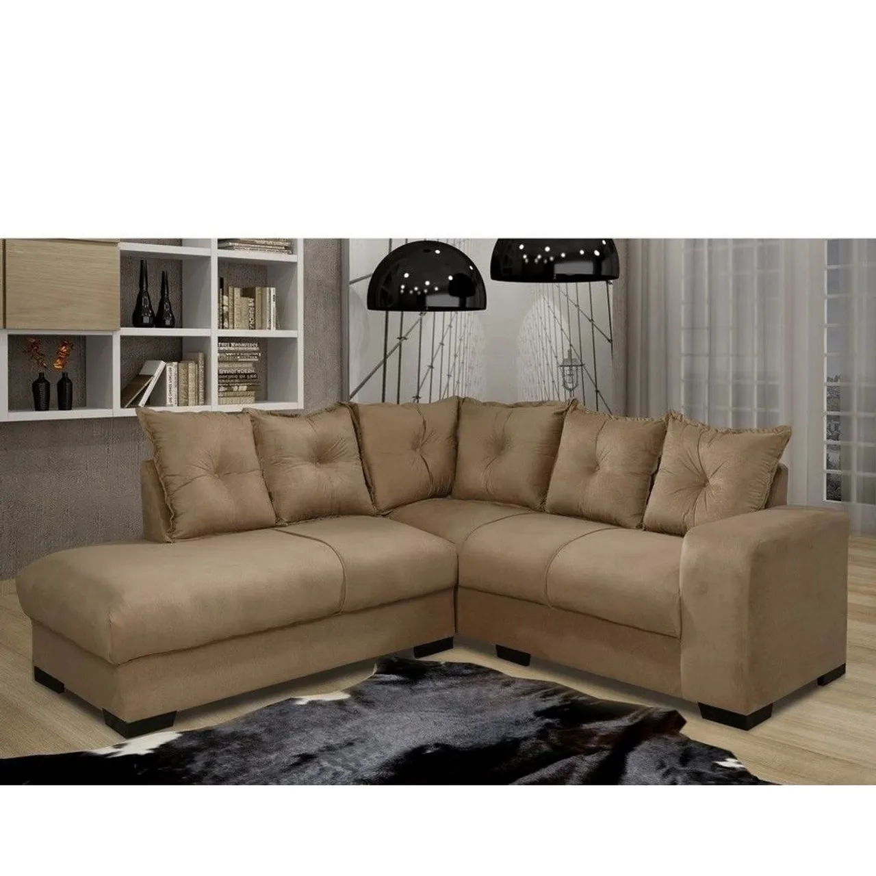 Sofá de Canto Confortável e Elegante semi novo