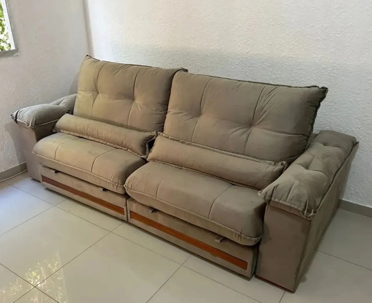 Sofá retrátil e reclinável 2,30m 12x R$ 258,33  - Foto 2