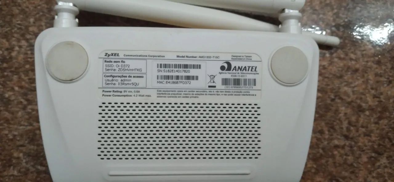 Roteador (OI Velox) - ZyXEL AMG 1302  - Foto 4
