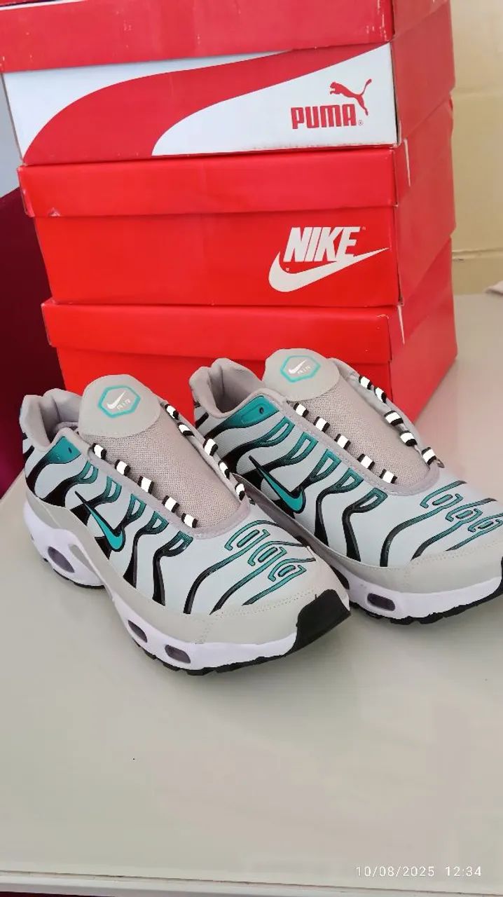 Nike Air Max Plus TN - Cinza e Azul - Foto 3