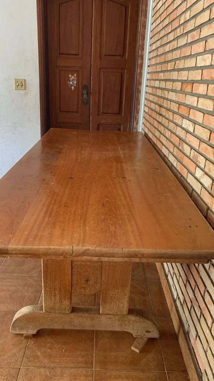 Jogo de mesa jantar cerejeira MACIÇA com 8 cadeiras  - Foto 5
