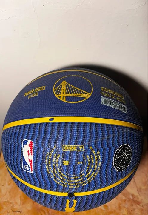 Bola de Basquete Golden States Warriors Stephen Curry 30 Wilson NBA - Foto 2