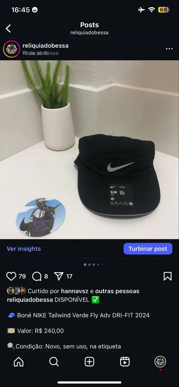 BONÉ NIKE TAILWIND FLY DRI FIT ADV ORIGINAL PRETO - Foto 5