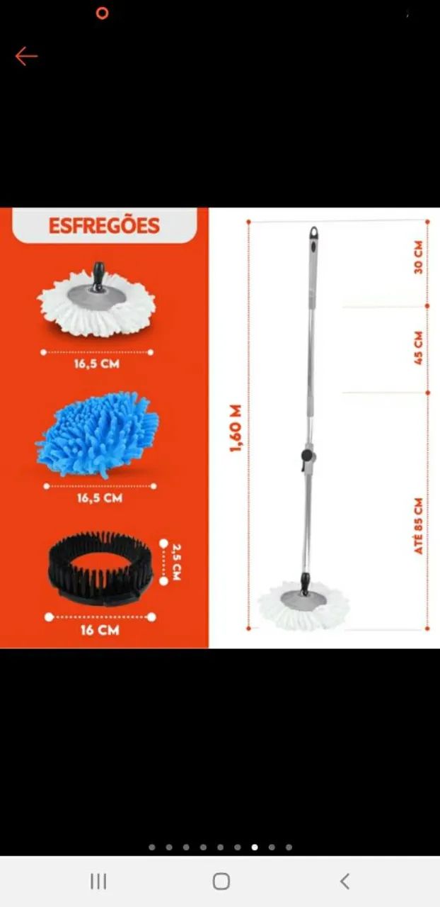 Mop Giratório de aço para Limpeza Condor Perfect Pro - Foto 3