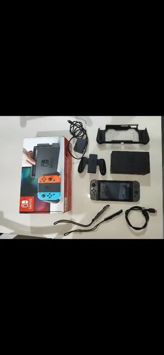 Nintendo Switch completo com acessórios