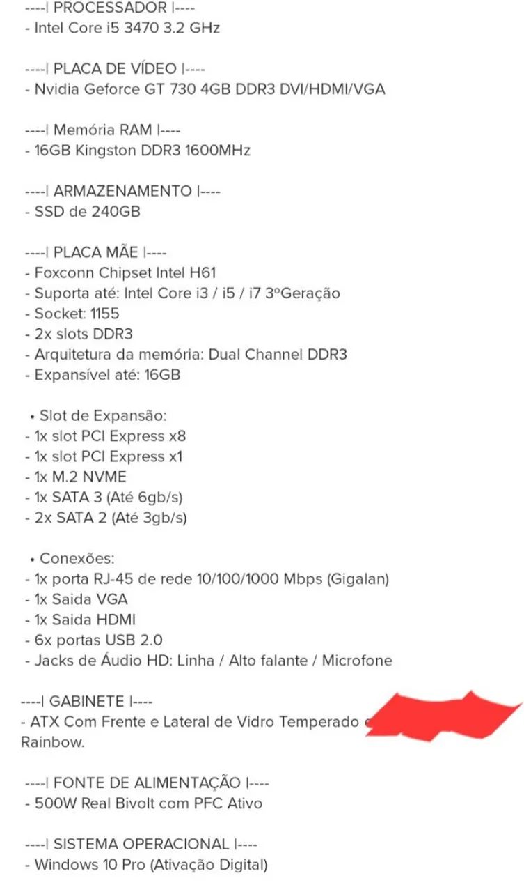 Pc gamer completo  - Foto 3
