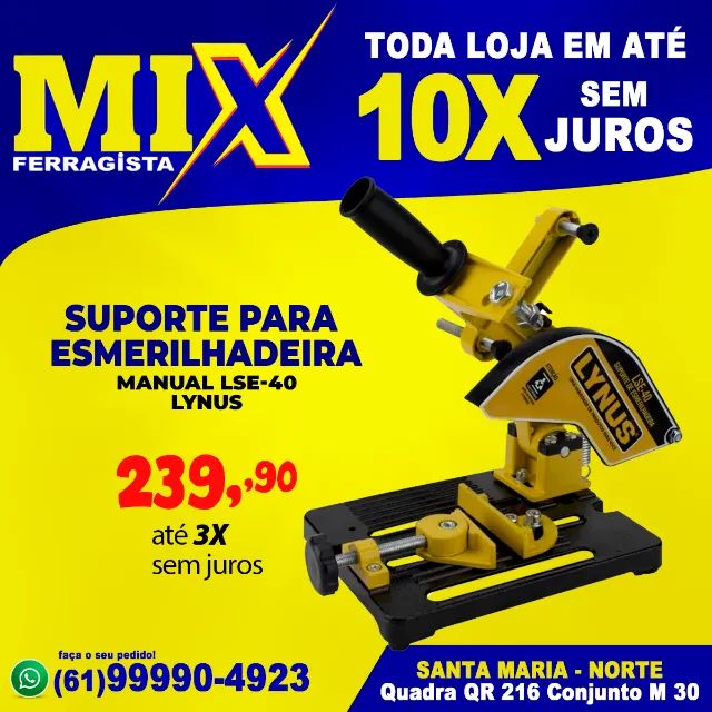 Suporte Para Esmerilhadeira Manual LSE-40 Lynus