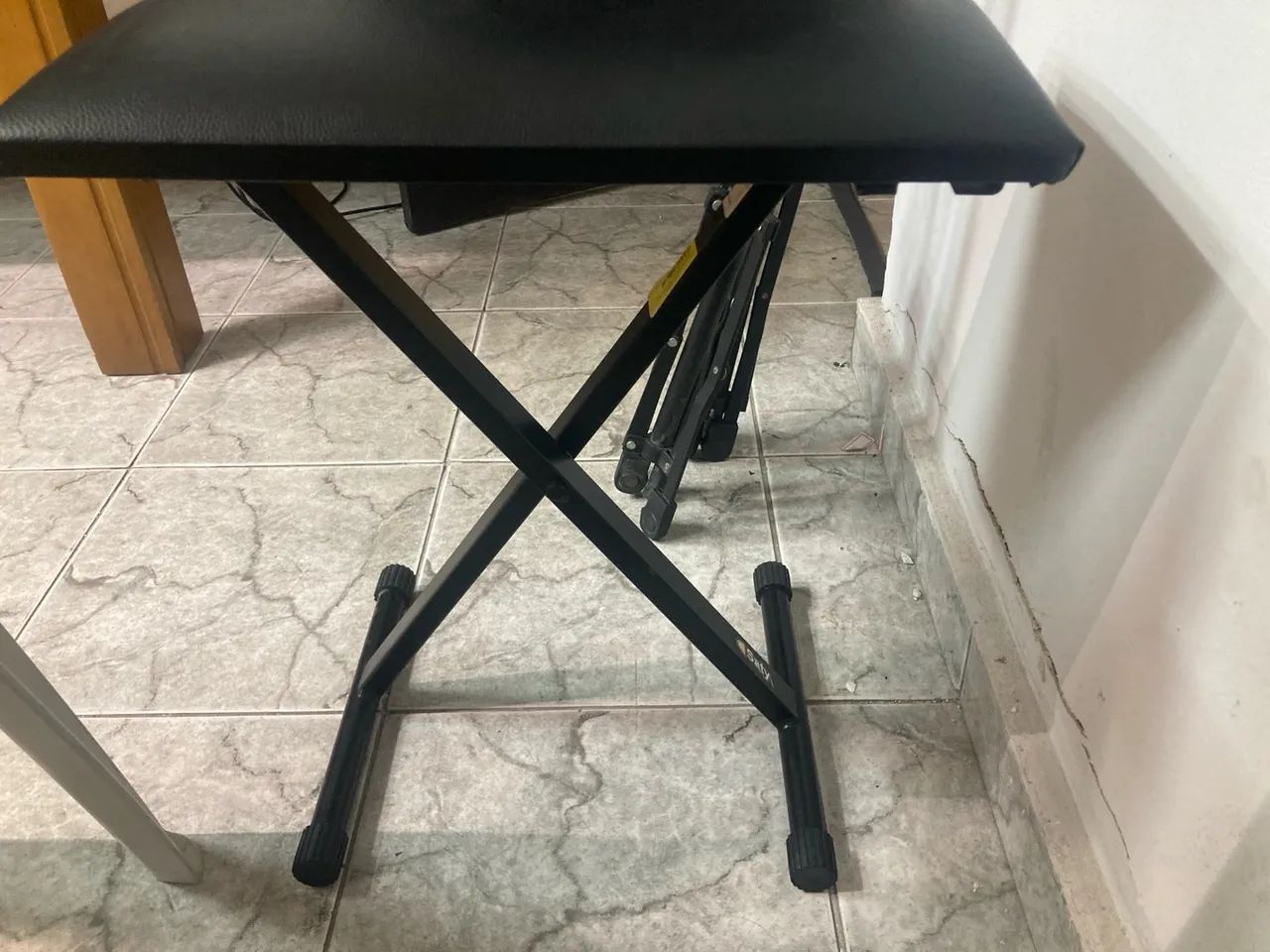 Banco para músicos teclado guitarra bateria baixo almofadado banqueta - Foto 2