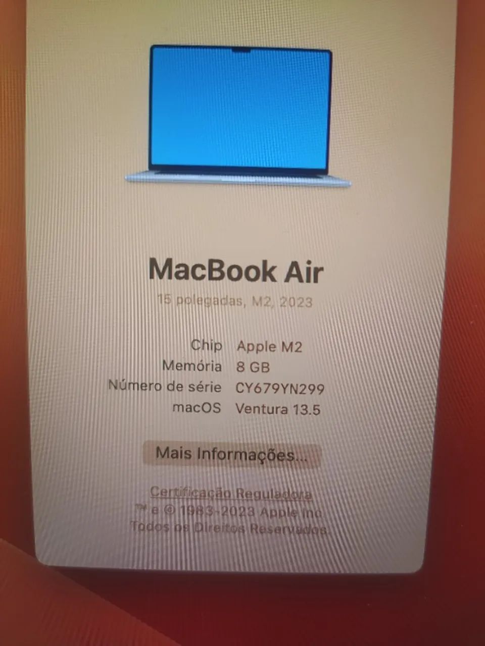 MacBook Air 15 polegadas M2 256GB 2023 - Foto 3