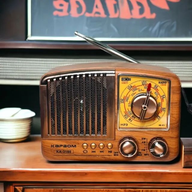 Rádio Retro Bluetooth, entregamos e ca. cartões