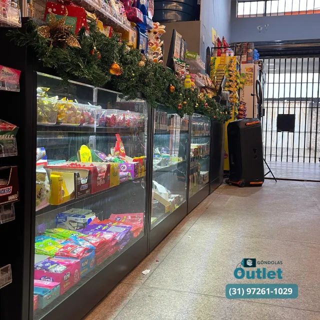 Balcão vitrine expositor para distribuidoras