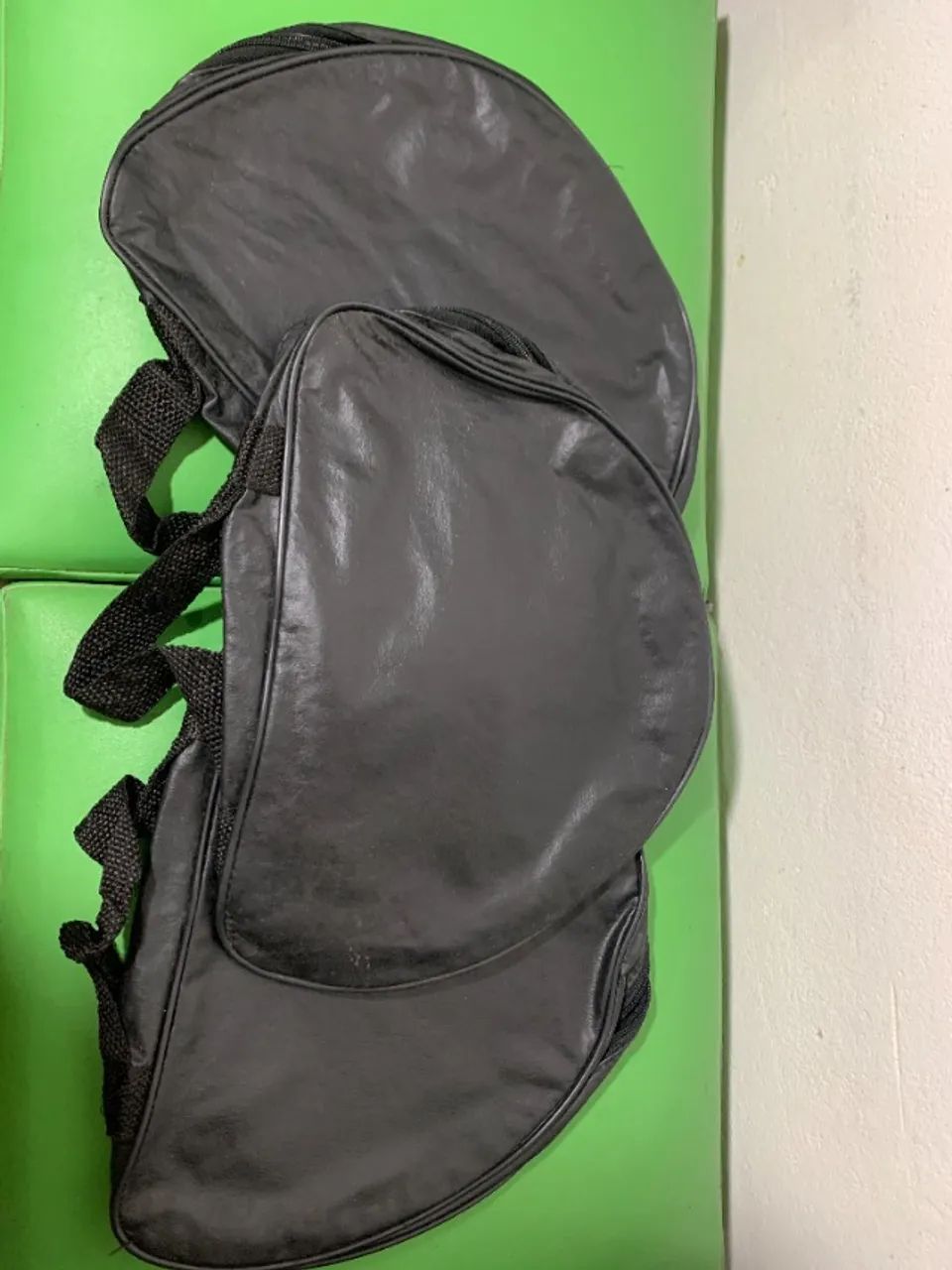 Kit 3 Capas Pandeiro Meia Lua Ou Multi-uso Courino E Forro - Foto 3