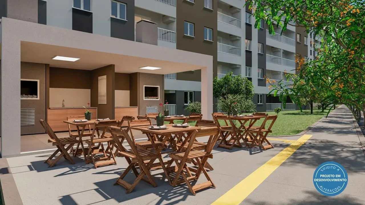 Aldeprime, 02 quartos, suíte e varanda gourmet. Entrada facilitada