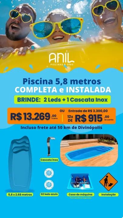 Ana : piscina de 5,80 combo promoção 
