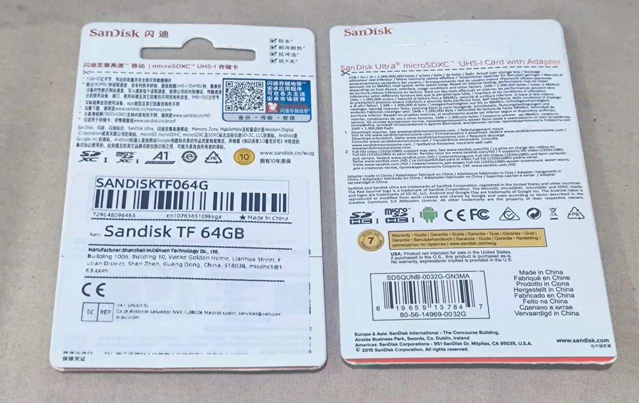 Cartão de Memória Sandisk Ultra 64GB microSDXC UHS-I e outro de 32 gigas. - Foto 2