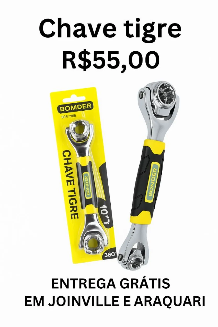 Chave Tigre Bomder R$55,00