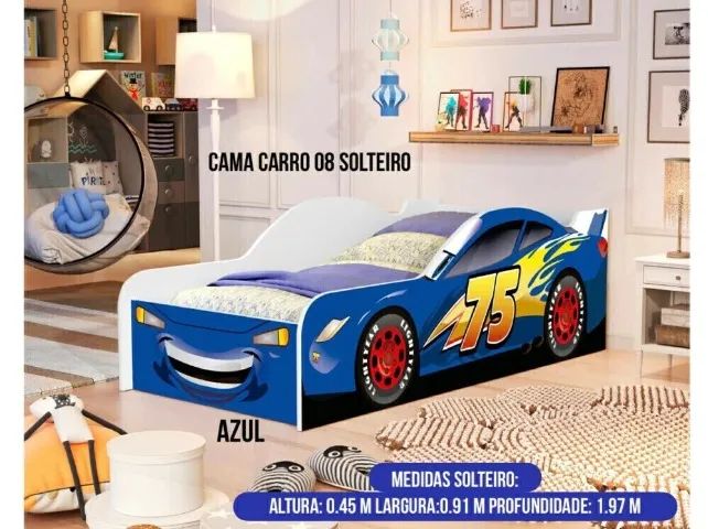 Cama Infantil Tamanho Solteiro Normal MDF - Entrega e Monta