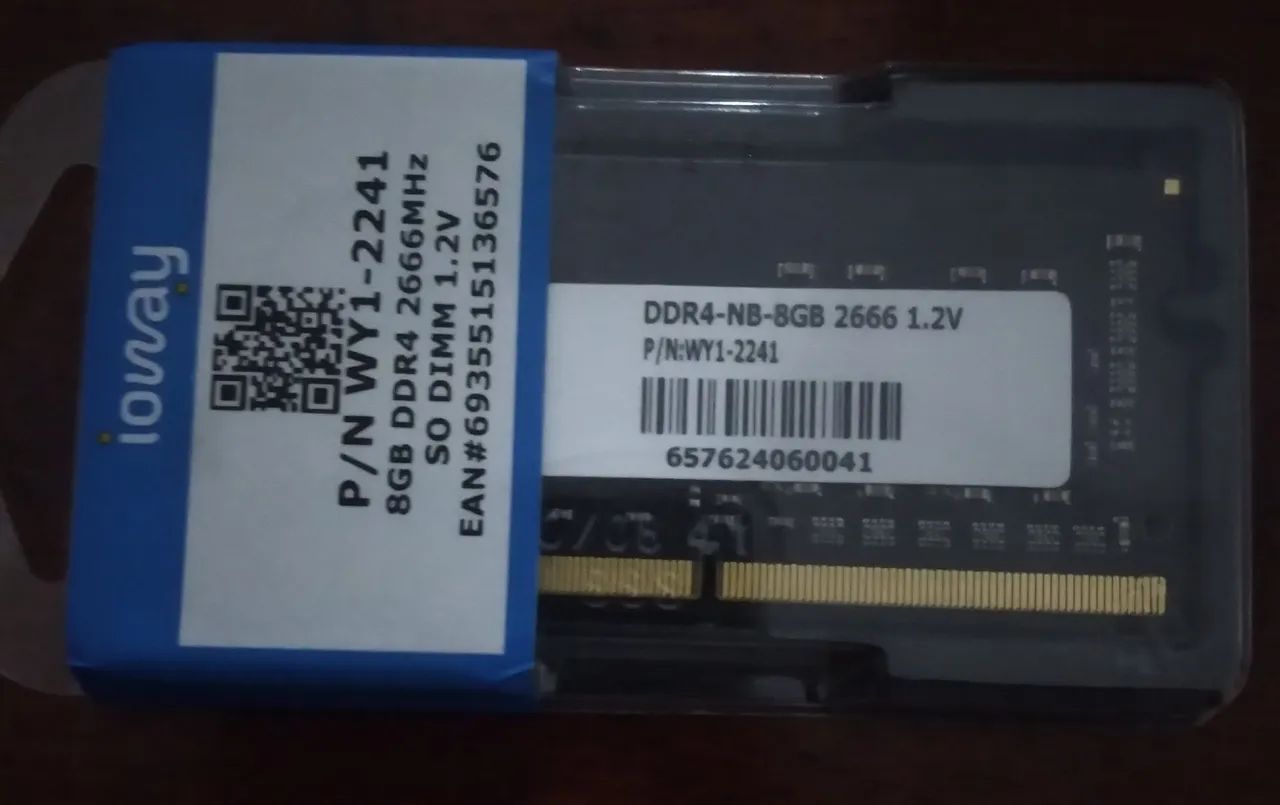 MEMÓRIA RAM DDR 8GB 2666Mhz