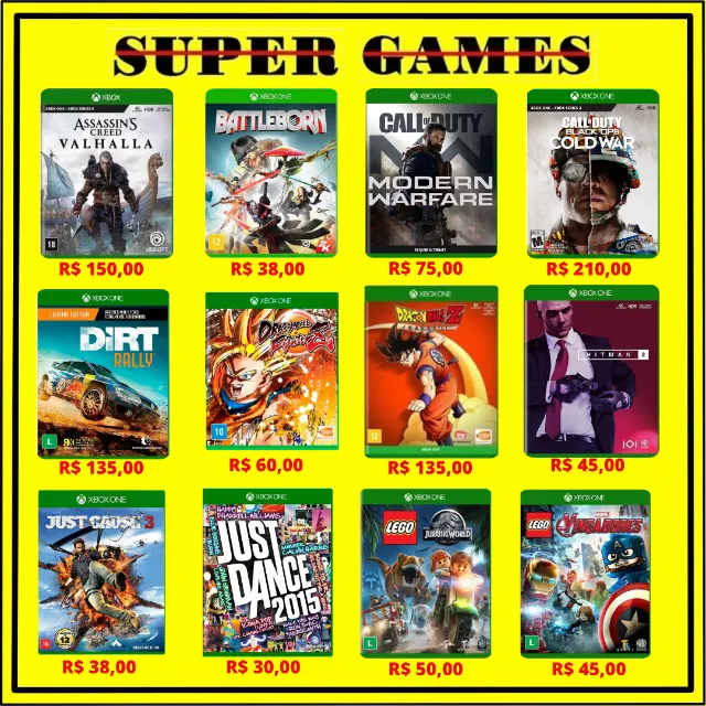 Jogos XBOX ONE em até 6x sem juros, Loja física desde 2004, Próximo ao Metrô.