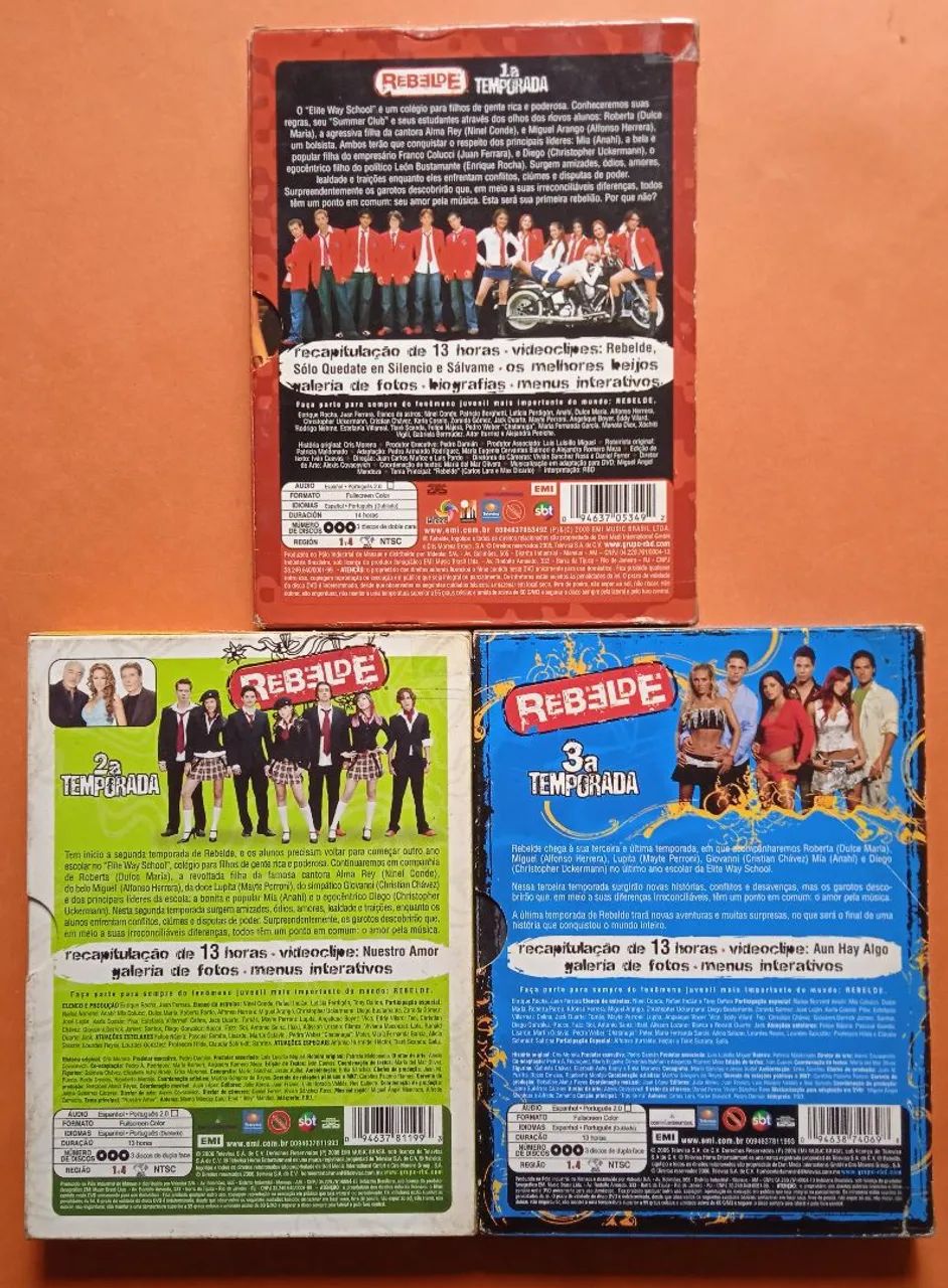 Dvd Rebelde 1a. , 2a. e 3a. Temporada Completas - Foto 2