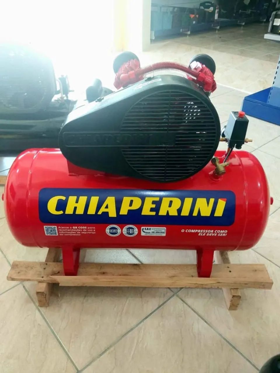 Compressor de ar Chiaperini 110L 140psi Profissional (Novo/Loja) - Foto 4