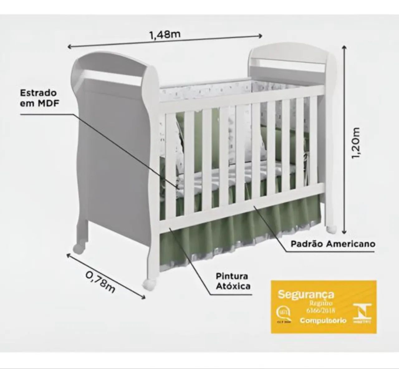 Berço em excelente condição (usado por pouco tempo) - Foto 4