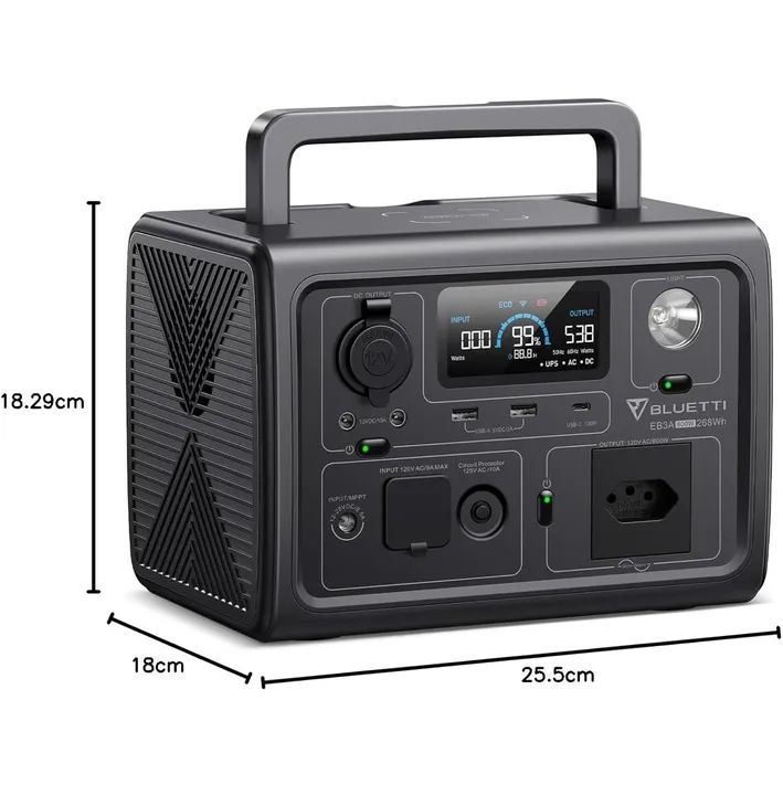 Gerador Portátil Bluetti EB3A 268Wh - Novo - Foto 5