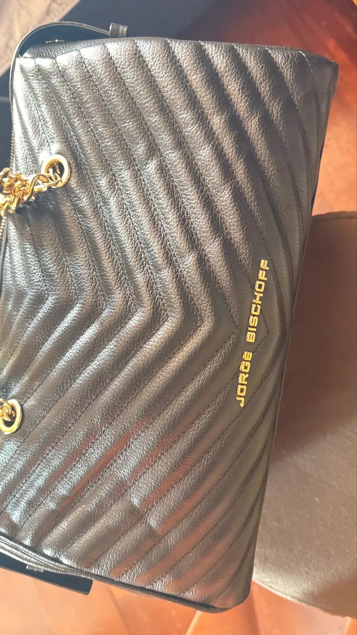 Bolsa Jorge Bischoff original (em couro) - Foto 4