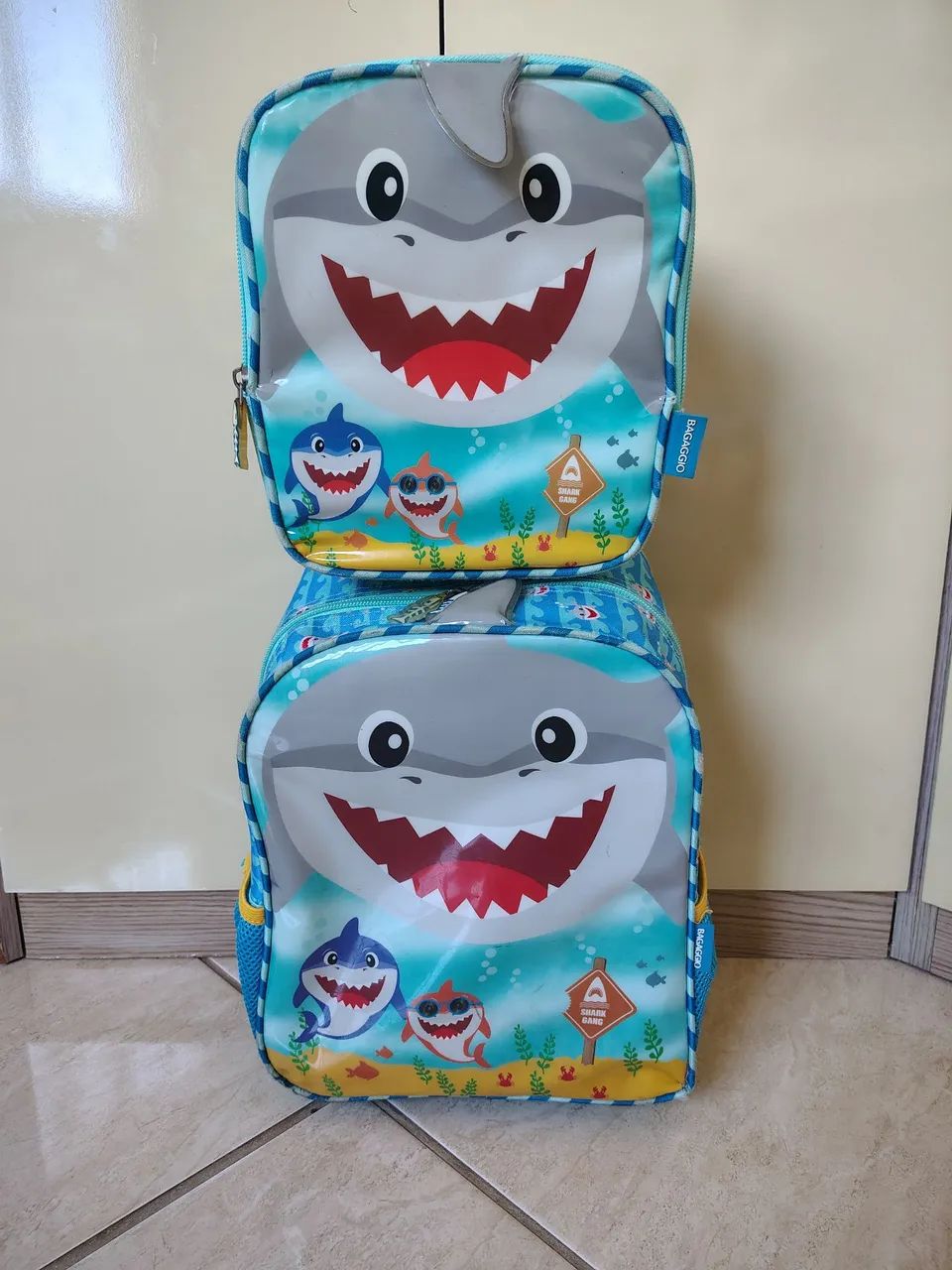 Mochila + Lancheira Baby Shark 