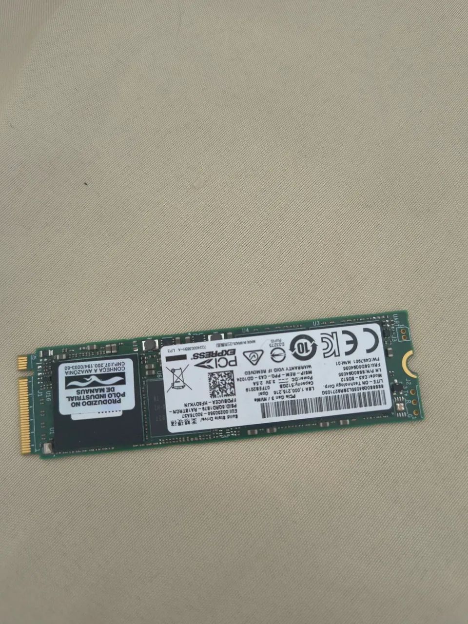 SDD Nvme 512gb Pcie Gen3 Saudável 