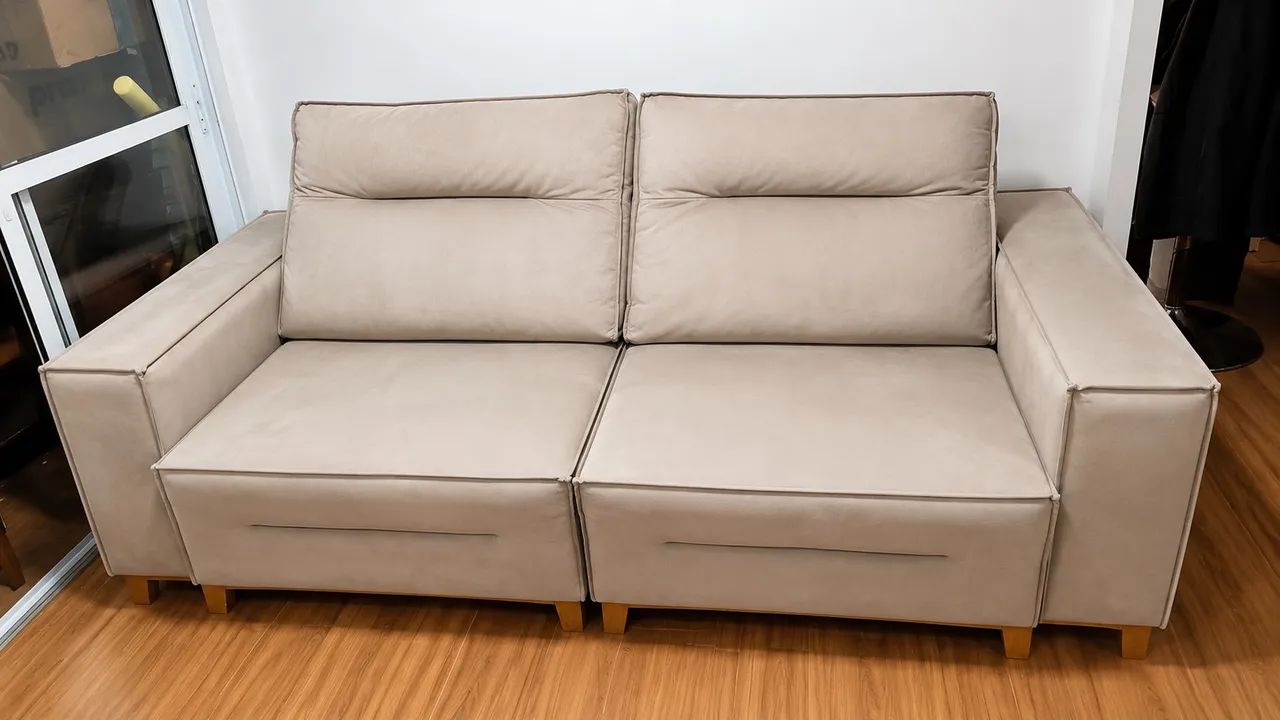 Sofá Retrátil e Reclinável Premium 2 Lugares - Excelente Estado