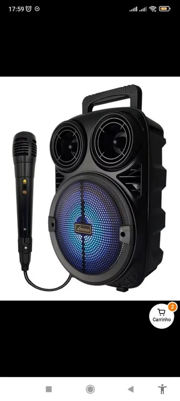Caixa de som com microfone - XTrad Oscar Box 20W