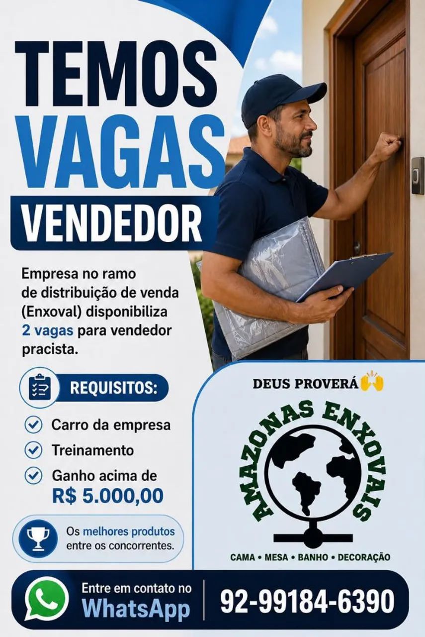 ÓTIMA OPORTUNIDADE DE EMPREGO 