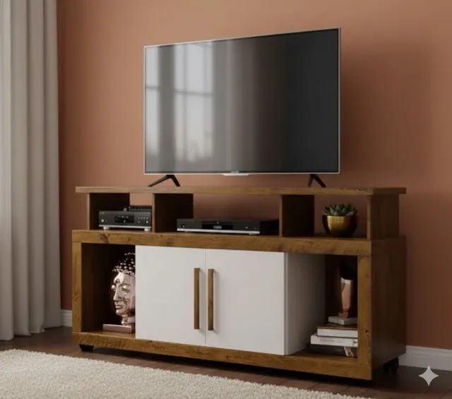 Rack lotus para TV até 50 Pol com rodizios 
