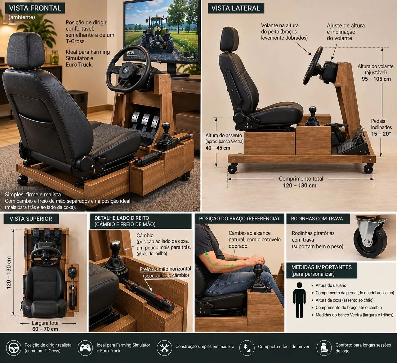 Fabricamos cockpit para simulador de corrida - Foto 3