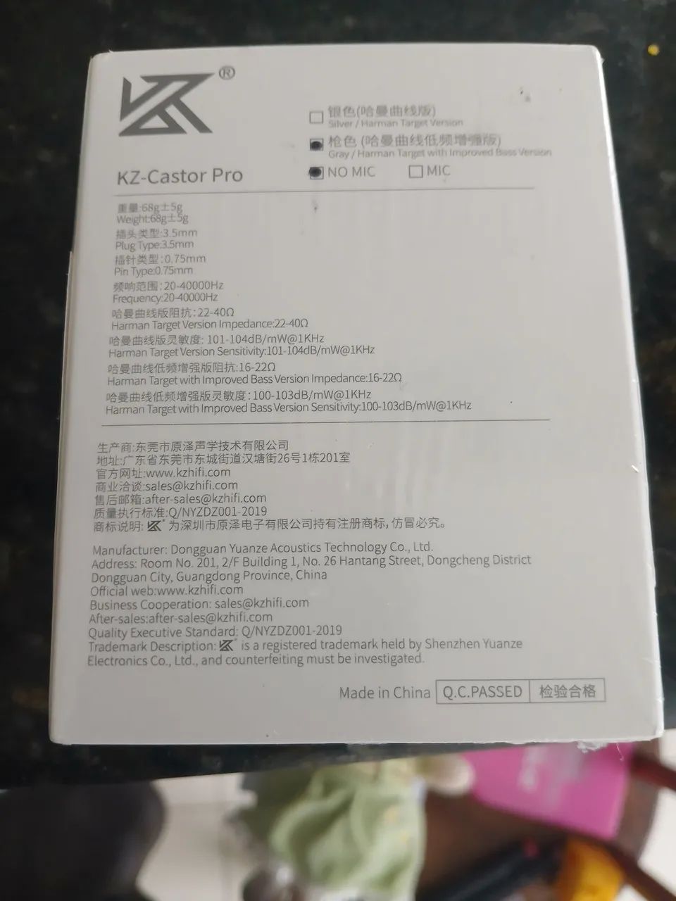 Fone inear kz castor pro cinza - Foto 2