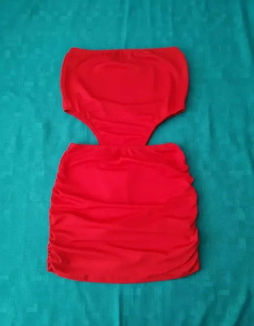 Conjunto body cavado com saia curta drapeada - Foto 5